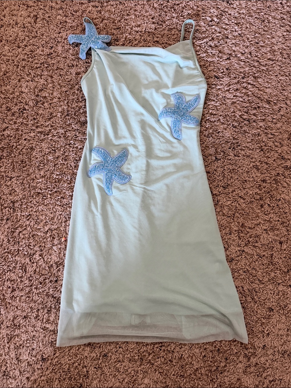 Light Blue Starfish Slip Dress - Women